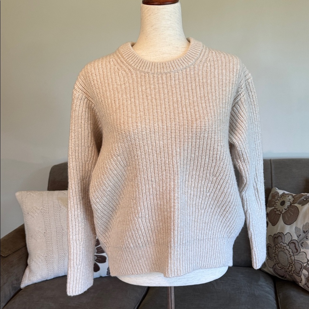Athleta Beige/Oatmeal color Ribbed Knit Sweater - Picture 8 of 10